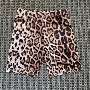 Cheetah biker shorts